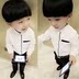 Childrens 2 trai Gentleman áo Armor ba mảnh bộ mùa thu childrens trẻ em hoa nhỏ phù hợp với cài áo 8 tuổi. 