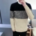 Áo len mùa thu và mùa đông nam sinh viên Hàn Quốc cổ tròn áo len thủy triều nam áo khoác nam áo len nam màu sắc mỏng - Cardigan áo len cardigan nam Cardigan
