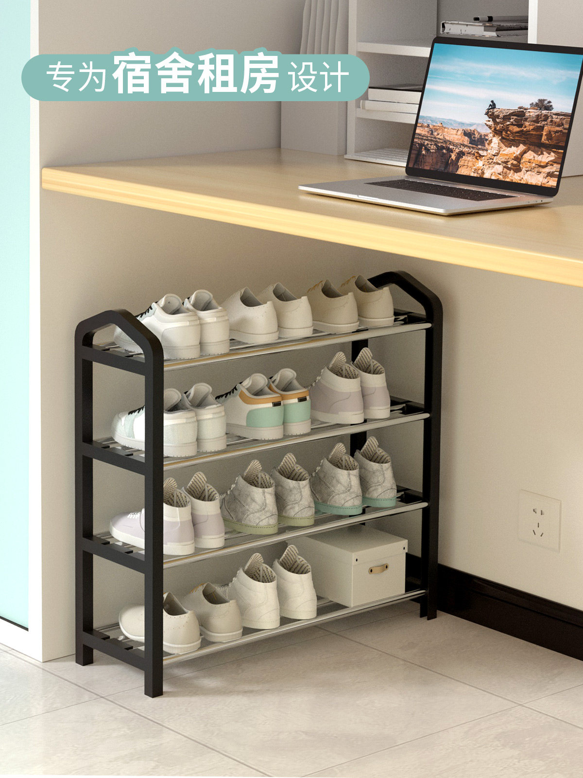 kệ giày dép gỗ Giá để giày đơn giản lối vào nhà nhỏ hẹp hiện vật lưu trữ nhiều lớp tiết kiệm không gian 2023 phong cách hot cho thuê ký túc xá đồ tốt kệ shop giày dép thanh lý kệ de giày dép bằng gỗ 5 tầng