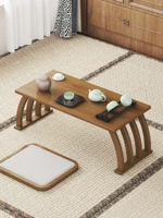 Vịnh cửa sổ bàn Nhật Bản tất nam bàn cà phê nhỏ Zen giường bàn nhỏ gỗ nguyên khối đơn giản tại nhà ban công bàn Kang bàn thấp
