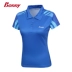 Bonny wave thể thao ve áo áo thun polo nam và nữ lưới cầu lông ngắn tay áo ẩm wicking thể thao Áo polo thể thao