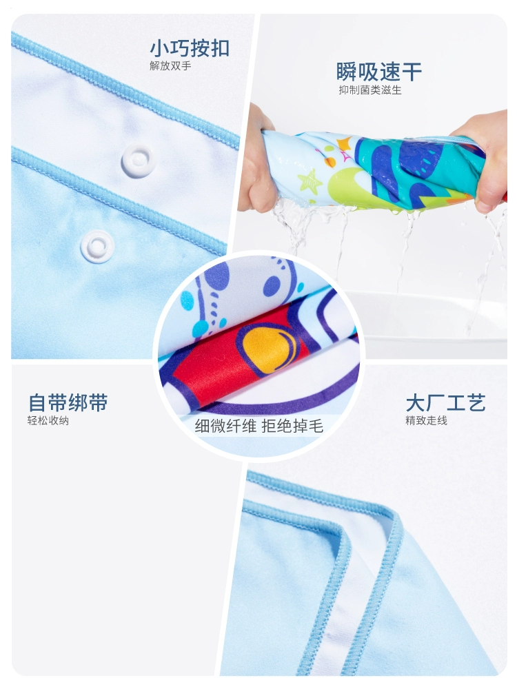 phao bơi người lớn Khăn tắm bơi trẻ em Super Wings Áo khoác suối nước nóng cho bé trai và bé gái thấm nước nhanh khô Khăn đi biển có thể đeo được phao bơi con vịt bán phao bơi trẻ em 