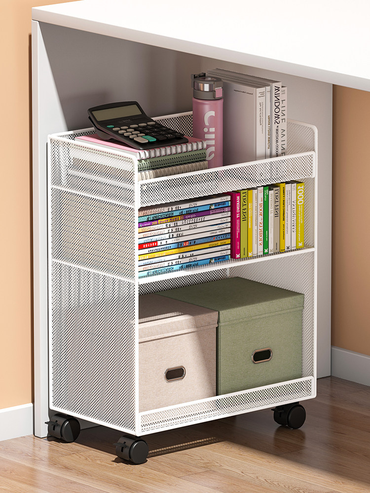 ke sách Tủ lưu trữ giá sách di động dưới gầm bàn Giá lưu trữ túi từ sàn đến trần với xe đẩy có bánh xe Tủ sách đơn giản kệ để sách mini gia de sach bang go