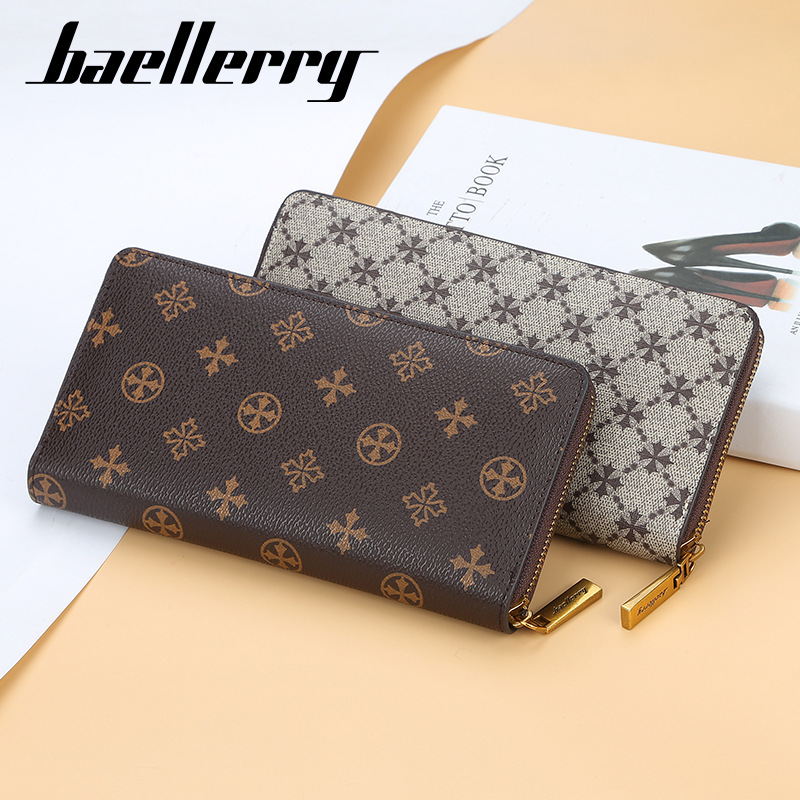 Foreign Trade Cross-Border Women's Wallet, Korean Style, Multi-Card Slots, Medium-Long Clutch Bag, Vintage Pattern, Large Capacity Zipper Handbag Foreign Trade Cross-Border Women's Wallet, Korean Style, Multi-Card Slots, Medium-Long Clutch Bag, Vintage Pattern, Large Capacity Zipper Handbag
