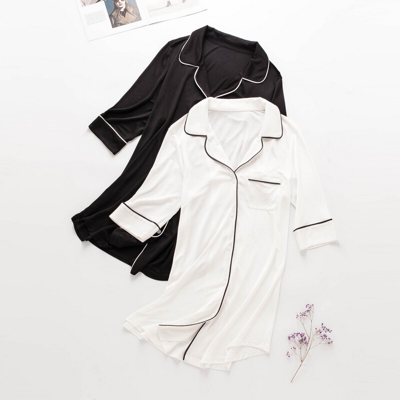 Summer Knitted Silk Nightgown for Women, Solid Color Simple Home Wear, Thin Breathable Comfortable Sleep Robe Made of Mulberry Silk