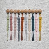 ins Korean silicone pacifier chain baby teether toy pacifier anti-drop rope baby bottle lanyard skin-friendly