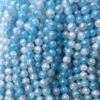 10 мм нефрита измельченного/синего и белого градиента половина фунта