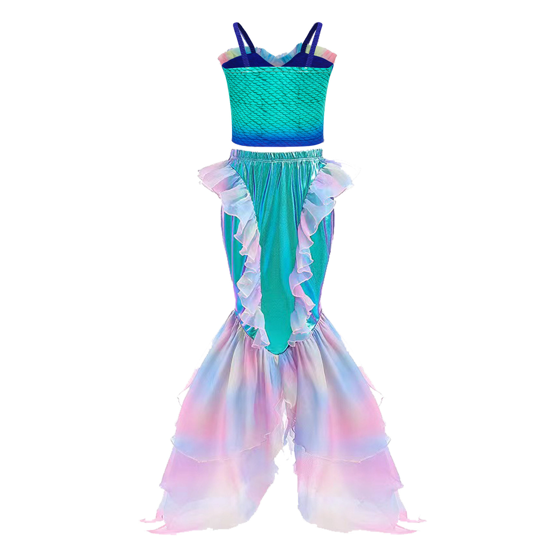 Foreign trade children's skirt two-piece cosplay mermaid same style fishtail suit mermaid same style swimsuit