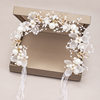 Bridal hairband garland headdress European and American handmade pearl flower headband new forest style hair accessories super fairy bridal headdress