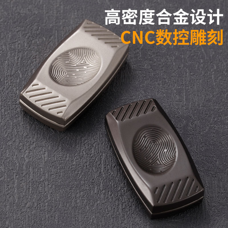 High-Density Alloy Edc Fidget Spinner Fingerprint Cnc Engraving Adult Stress-Relief Toy Free Shipping