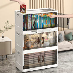 Double-Door Storage Cabinet for Home Use, Clothes Storage Box, No Installation Required, Foldable Wardrobe Organizer, Plastic Storage Cabinet, Eco-Friendly