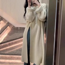 New autumn and winter Korean style large size loose cardigan jacket for women lazy style simple and versatile soft and waxy knitted sweater for outer wear