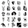 50 Gothic Horror Series Stickers Black and White Gothic Style Witch Magic Stickers Luggage Phone Waterproof Stickers