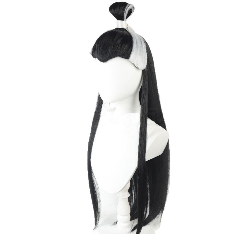 Performance wig set Ao Bingshen male leopard cosplay beauty tip dyed white natural simulation wig full head cover