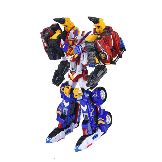 Children's Toba Warrior Mini Agents Super Transformation Seven-In-One Seven-Dazzling Dragon King Robot Transformation Boy Toy