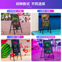Luminous Small Blackboard Writing Billboard Display Card Flash Character Charging Night Market Stall Shop With Commercial Doorway Publicity