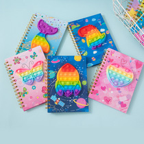 A5 notebook decompression book stamp music student creative trend coil silicone bubble press hand account Childrens Day gift