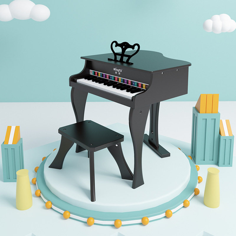 Children's small piano baby Toys wood children Early teaching can play home 30 Key machinery Small piano can play-Taobao