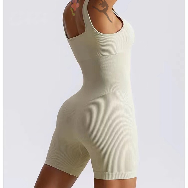 European and American Style One-Piece Yoga Clothes, Quick-Drying Fitness Clothes for Aerial Dance, Ribbed Shorts, Running Sports Jumpsuit, Slimming for Women European and American Style One-Piece Yoga Clothes, Quick-Drying Fitness Clothes for Aerial Dance, Ribbed Shorts, Running Sports Jumpsuit, Slimming for Women