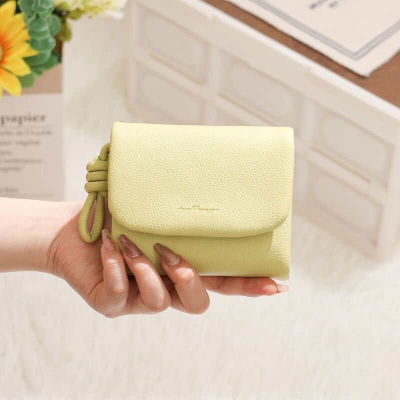 2026 New Women's Short Wallet Korean and Japanese Fashion Solid Color Cute Bread Style 70% off Multi-Functional Wallet Bag