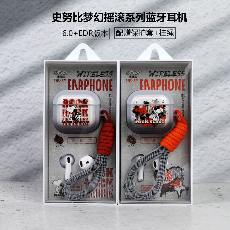 Earphone Senor Snoopy Dream Rock Bluetooth Headset 6.0 Ultra-Long Battery Life True Wireless Bluetooth Tws-273