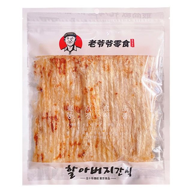 Namdaemun Myeongdong Grandpa Snacks Fish Fillets Pregnant Women and Children Internet Celebrity Snacks Ready-to-eat Hand-Shred Seafood Dried Fish with Thick Meat