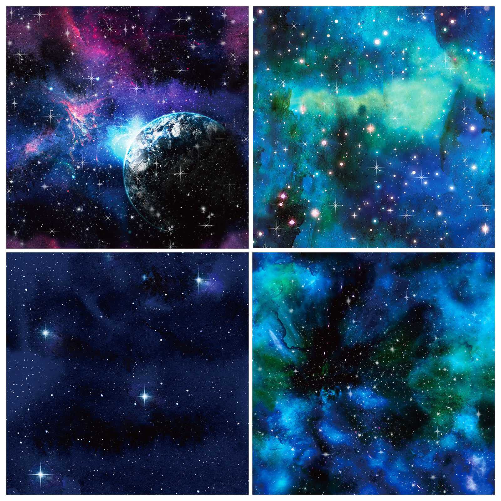 12 sheets/pack Earth Starry Sky DIY Handbook Material Printing Paper Single-sided Handmade Paper Thousand Paper Cranes Children's Origami Paper-cutting