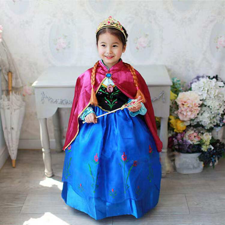 2023 new summer Anna princess dress girls dress children dress wholesale