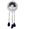 Wall hanging wicker wreath cross-border natural amethyst hand-wound tree of life agate piece wind chime factory wholesale
