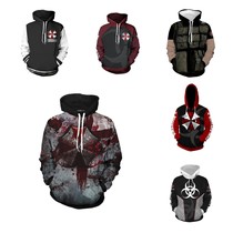 New Resident Evil Series Mens and Womens Casual Jackets and Tops Animated Umbrella 3D Printed Hoodies and Sweaters
