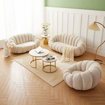 Balcon Pumpkin Sloth Sofa Sofa Sand Light Lavish Cream Wind Casual Single Direct Sheep Lamb Suede Chair Tatami Bedroom