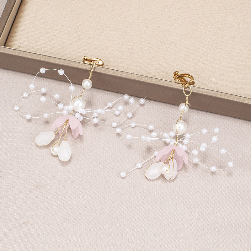 Er Xun Flower Garland Headband Children's Summer Cute Fairy Ribbon Set Hairband Butterfly Pearl Forest Style Hair Accessories