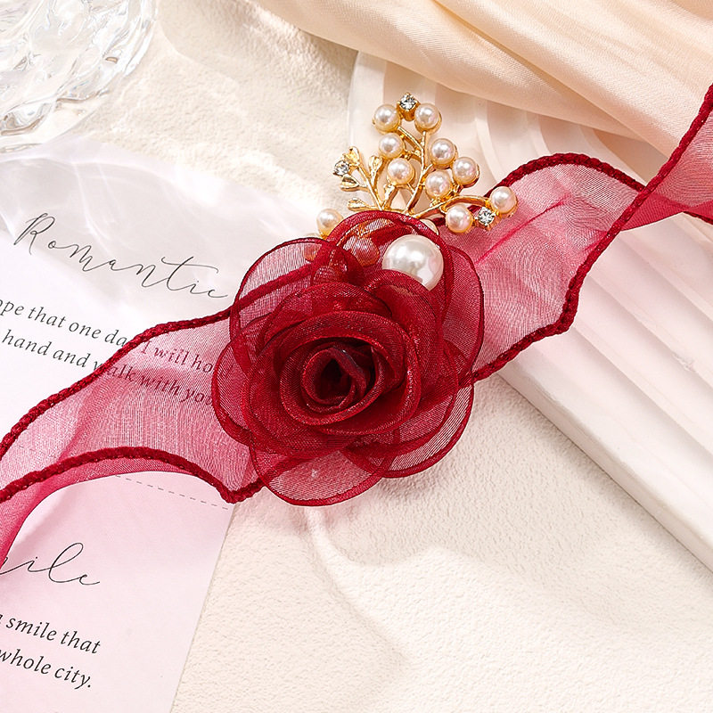 Bridesmaid's wrist flower bridal sister group Handmaid's Korean style wedding wedding wedding bracelet parents groom bridegroom chest spend-Taobao