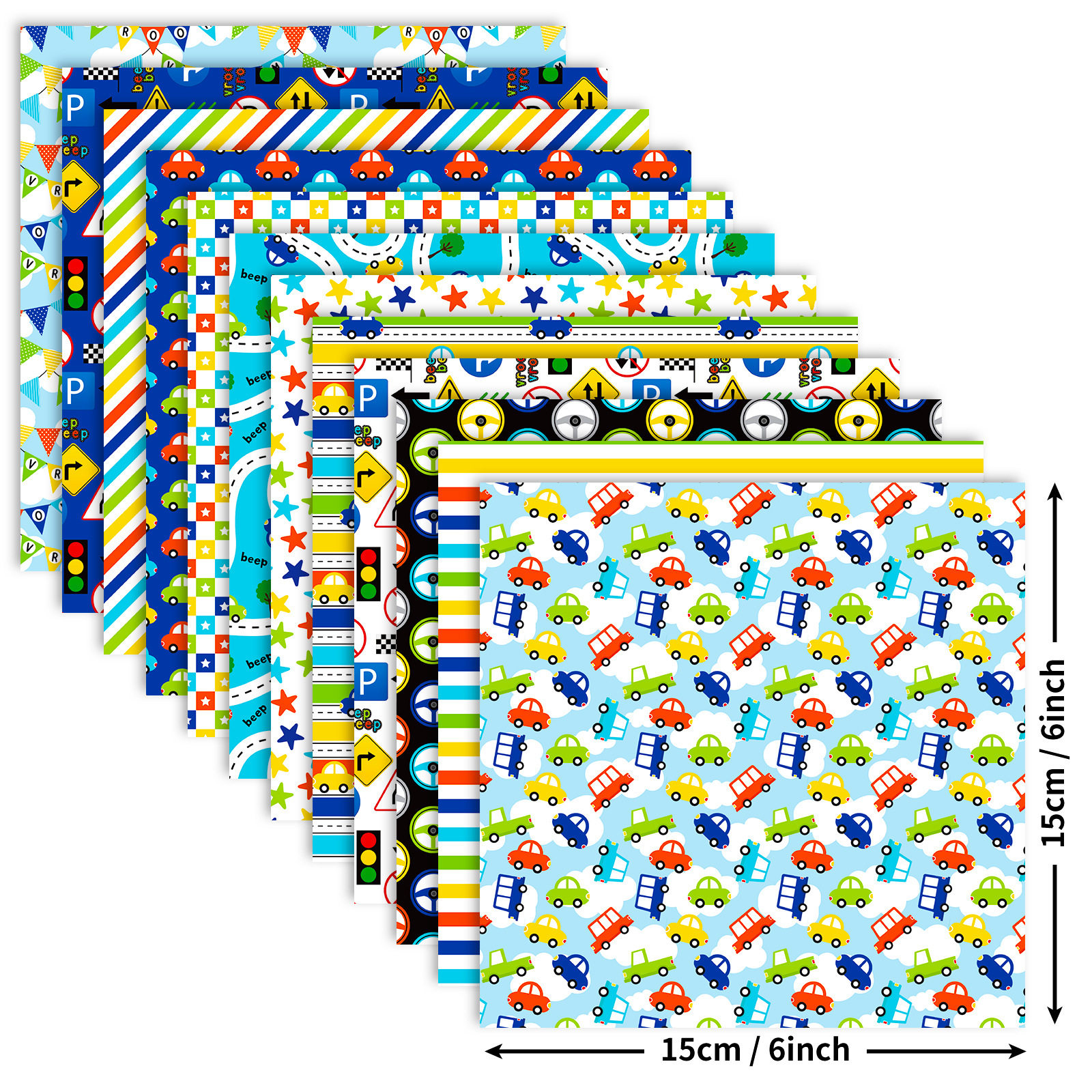 Big sale 12 sheets/package blue cute style DIY photo album scrapbook paper handbook material paper background paper pattern