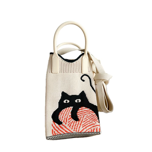 Милая летняя брендовая маленькая небольшая дизайнерская мультяшная трикотажная портативная сумка через плечо, Южная Корея, на одно плечо