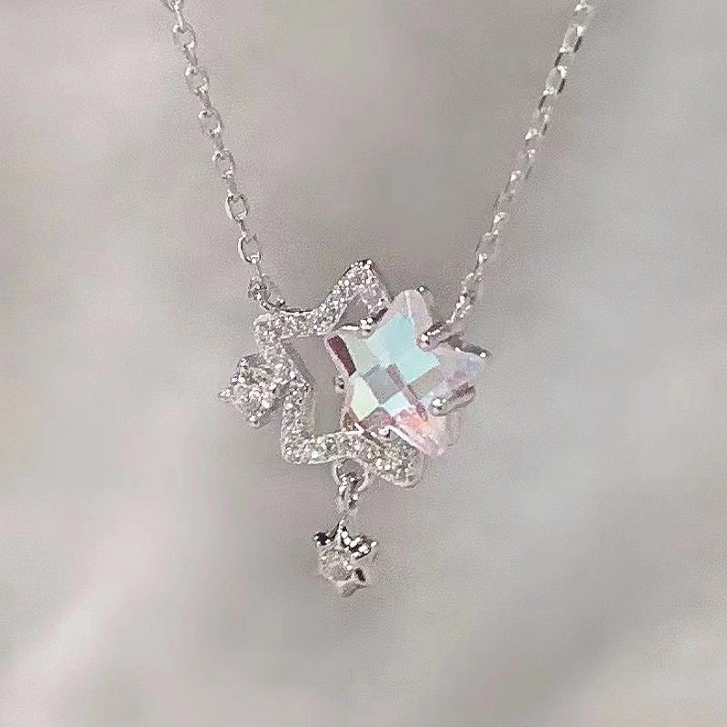 Ожерелье с симфонической звездой "Сияющие Близнецы", новинка 2023 года, легкая роскошная цепочка на ключицу Niche Sense, летние женские