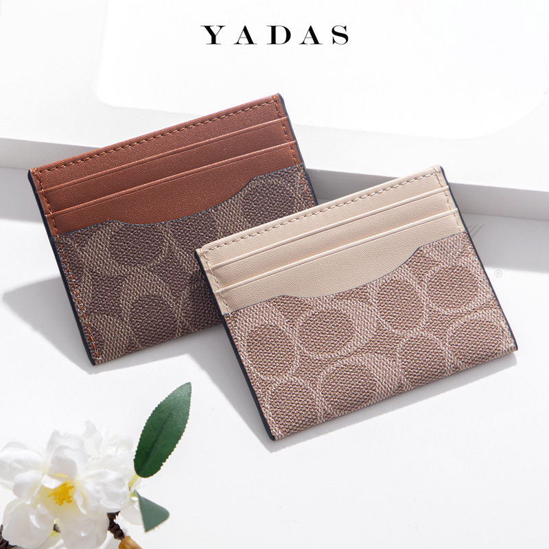 6-Card Slots Yadas New Zipper Card Holder with Oval Print and Vintage Pattern, Fashionable Multi-Card Slot Women's Pu Card Holder, Ultra-Thin 6-Card Slots Yadas New Zipper Card Holder with Oval Print and Vintage Pattern, Fashionable Multi-Card Slot Women's Pu Card Holder, Ultra-Thin