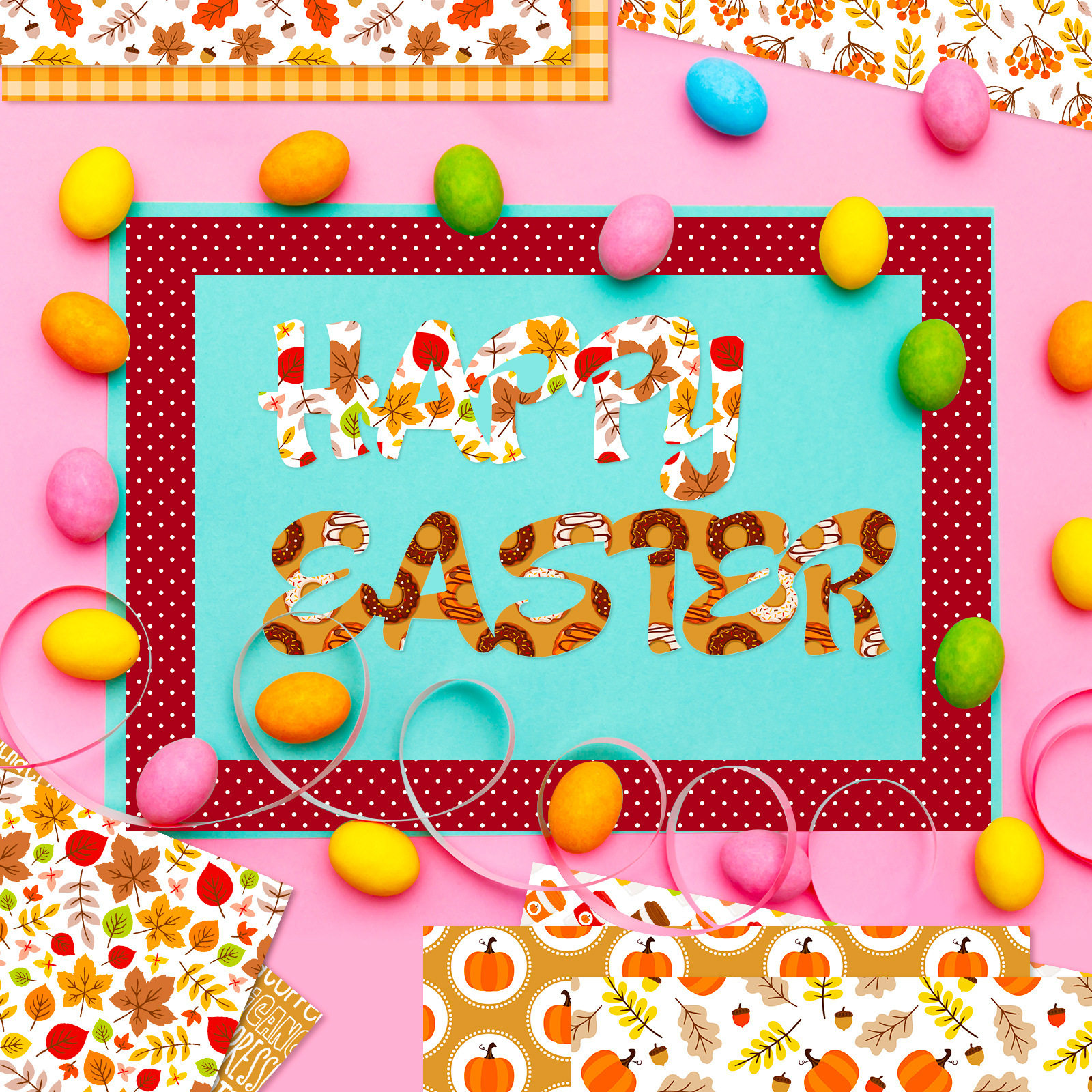 12 sheets/package small floral cute style 6-inch handbook scrapbook photo album material book pumpkin Thanksgiving background paper