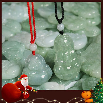 Natural jadeite goods couple jade pendant jadeite goods