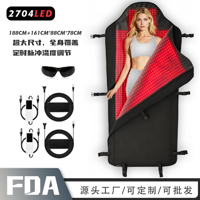 Cross-Border Amazon Full-Body Red Light Therapy Sleeping Bag 2704Led Extra-Large Size Home Sleeping Pad Infrared Sleeping Bag