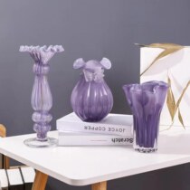 Glazed pomegranate flower Internet celebrity ins style European light luxury high-value living room TV cabinet glass flower decorative ornaments