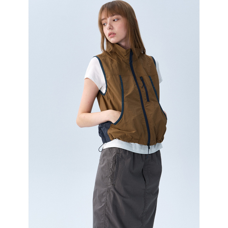 Hello September New Autumn Casual Collar Outdoor Color-Blocking Classic Slim Fit Vest H63545