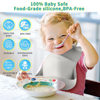 Children's silicone bibs, baby three-dimensional rice pockets, baby waterproof no-wash bibs, super soft saliva silicone bellybands