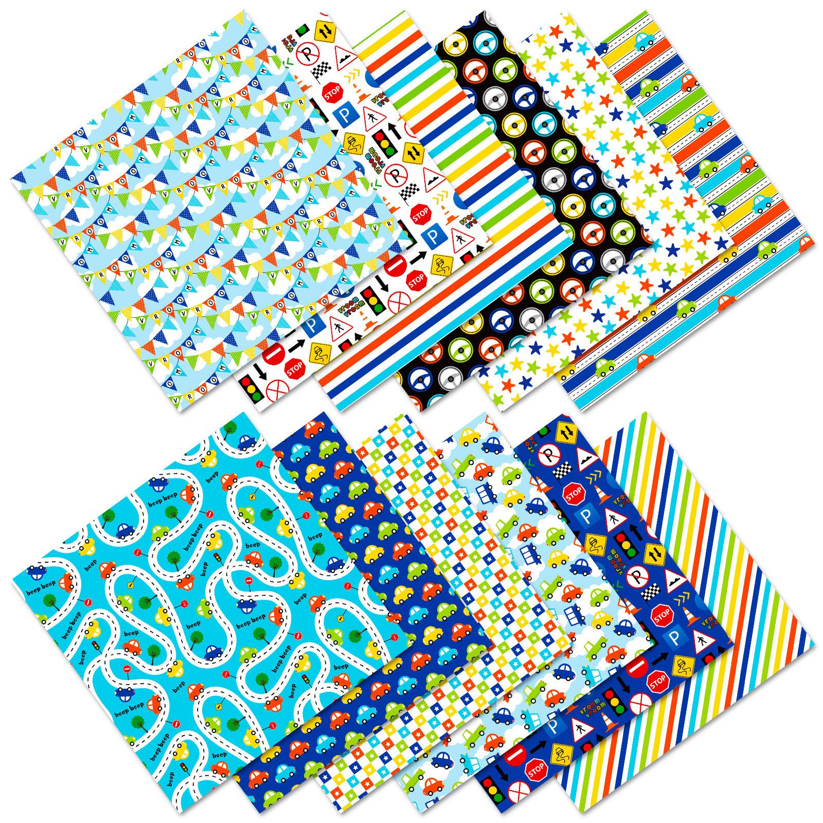 Big sale 12 sheets/package blue cute style DIY photo album scrapbook paper handbook material paper background paper pattern