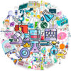 50 new science education stickers cartoon chemical equipment laboratory personalized science experiment stickers Amazon
