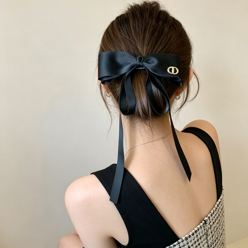 Korean-Style Elegant Bow Ribbon Moon-Shaped Hair Clip for the Back of the Head, Trendy Versatile Hair Accessory, Banana Clip Korean-Style Elegant Bow Ribbon Moon-Shaped Hair Clip for the Back of the Head, Trendy Versatile Hair Accessory, Banana Clip