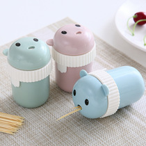 Cartoon toothpick tube containing toothpicks household disposable double-headed toothpicks hotel bamboo toothpicks pointed toothpicks