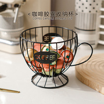 Nordic style light luxury snack candy storage rack coffee shop table display rack home coffee capsule storage rack