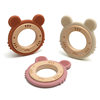 Popular cross-border wooden circle silicone baby teether cute tiger baby comfort toy baby teether toy