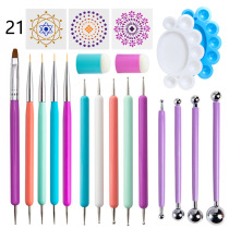 Export mandala tools 21-piece set clay hook pen rubbing finger cot sponge painting template
